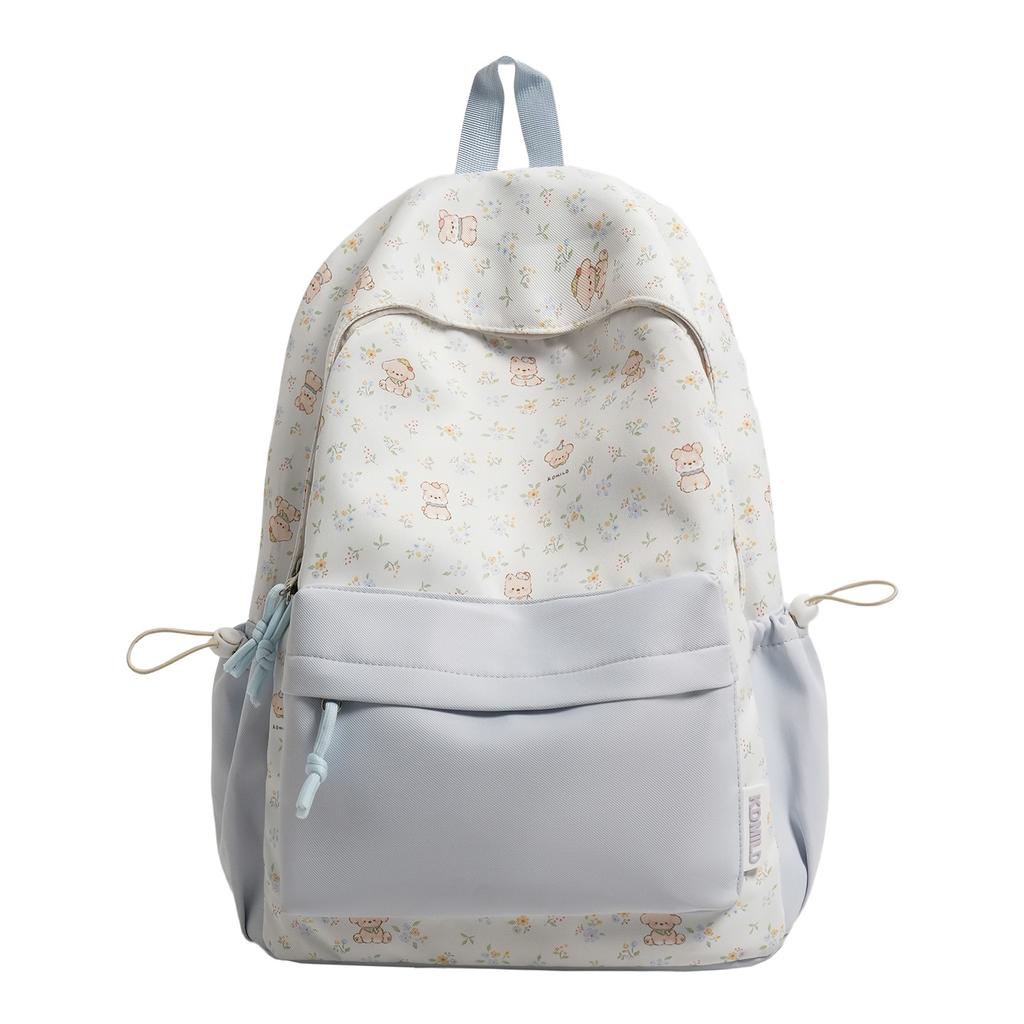 Schoolbag Simple Bear School Bag Premium Sense Backpack College Student Commuter Junior High School Girls School Bag Japanese and Korean Simple Backpa