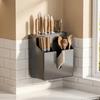 Wall Mounted Integrated Cutlery Holder No Drill Cutter Holder Tableware Organizer  for Storing