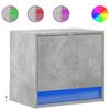 Wall Mounted Nightstands with LED Lights 2 pcs Concrete Grey