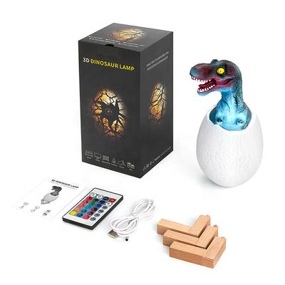 Uzaktan Kumanda Şarj Edilebilir Gece Dinozor Lambası Oyuncak Çocuklar Led Gece Lambası 3D LED Lamba Ay