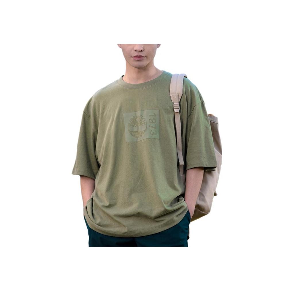 Timberland Outdoor Casual Loose Breathable Solid Color Pattern Label Round Neck Short Sleeve Drop Shoulder T-Shirt Unisex T-Shirt A6QVB-590