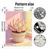 Frameless Pearl Painting Kit Succulent Plant DIY 3D Bead Canvas Art Relaxing Leisure Craft for Adults Wall Decor Gift