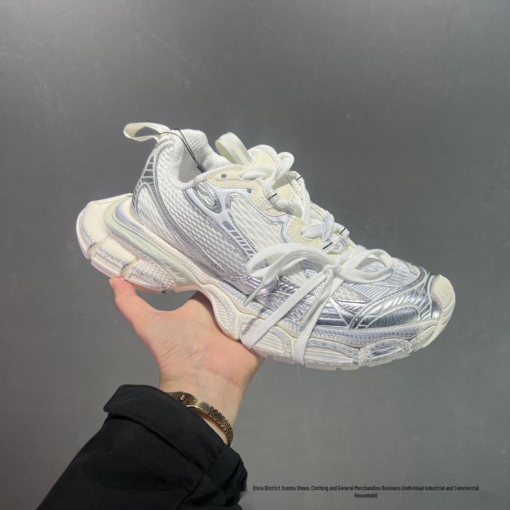 Men's Black Distressed Style 3XL Thick-Soled Casual Sports Dad Shoes with Height Boost