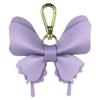 Handcrafted Elegant Butterfly Leather Keychain Double-Layer Wing Design with Premium Light Gold Hook Bag Charm Gift Accessory