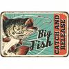 Metal Wall Art Vintage Fishing Sign Bar Pub Decor