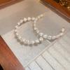 Love Pearl Earrings Silver Needle Fashion Light Luxury High-End C-Shaped Earrings Stud Earrings Niche Versatile Earrings