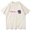 Ich liebe dich trauriger Hamster T-Shirts Lustig Kawaii Bedruckte Damenbekleidung Harajuku Ästhetisches T-Shirt Vintage Streetwear Kleidung