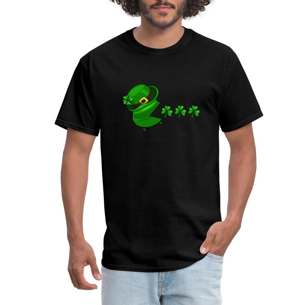 Funny Shamrock Eating | Happy St Patrick s Day Men s T-Shirt Unisex T-Shirt XXXL