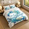 Floral Garden Theme Personalized 3Pcs Bedding Set Custom Text & Name 1 Sheet 2 Pillowcases Household Bedding 1pc