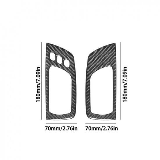 2Pcs Carbon Fiber Interior Front Door Handle Cover Trim For Lexus RX330 RX350