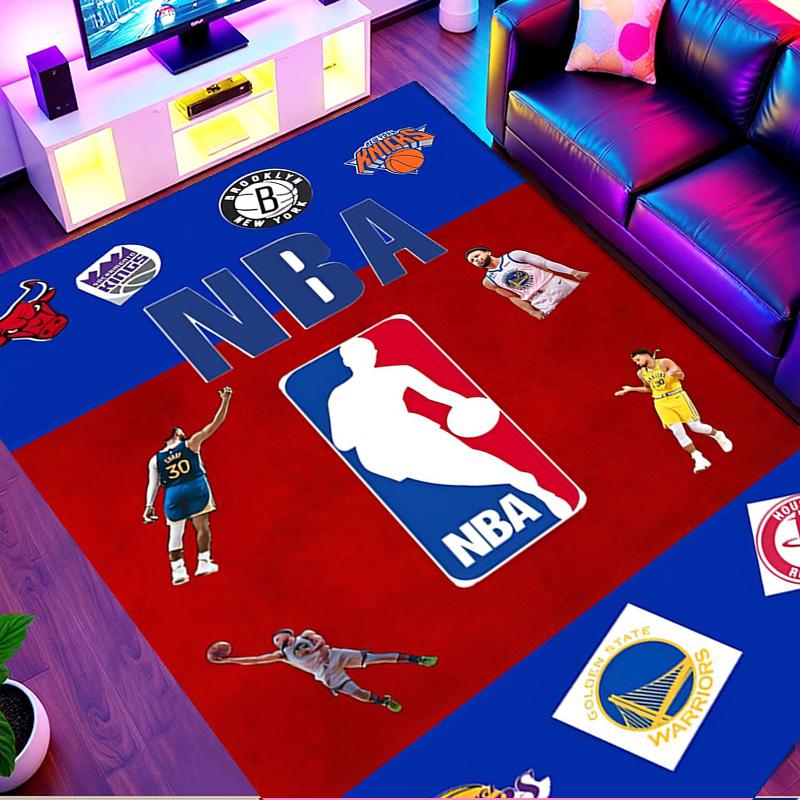 NBA Print Rug, Washable Floor Carpet, For Entryway Dorm Laundry Room Office Study, Home Decor Birthday Christmas Gift