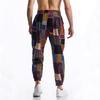 Herren Boho Ethno-Print Leinenhose Baumwolle Sommer Lässig Kordelzug Outdoor Sporthose Laufhose Jogginghose Trainingsanzughose