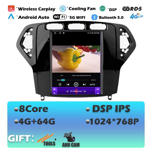 9.7“ IPS For Ford Mondeo 2007-2010 Carplay Android 14 Car Radio Multimedia Video Player Navigaion Head Unit Stereo Audio