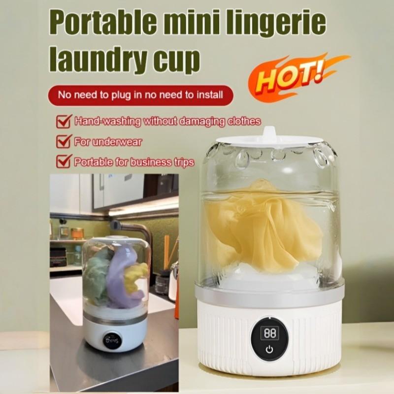 Portable Mini Electric Washer Small Travel Quickwashing Underwear Washing Machine Intelligent Identification Laundry Equipment