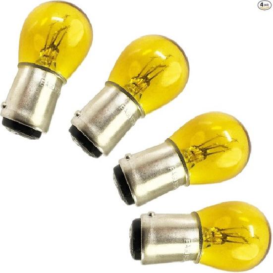

4Pcs 12v Light Bulb Auto Car Brake Stop Signal Turn Tail Lamp S8 Lot (Yellow
