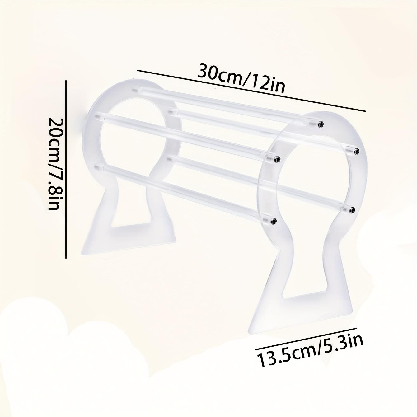 

Прозрачный акриловый полый обруч для волос, стойка для хранения, бытовая коробка для хранения, упаковка 1 шт. чистый