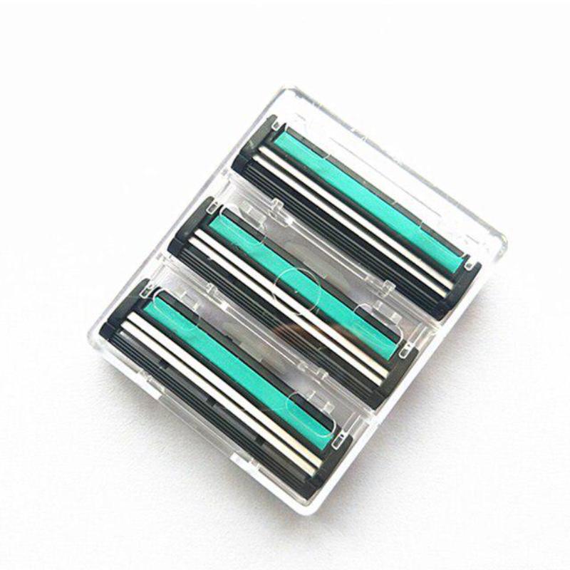 New 6Pcs Manual Double Layer Razor Blade Old-Fashioned Gillettee Beard Blades Men Razor