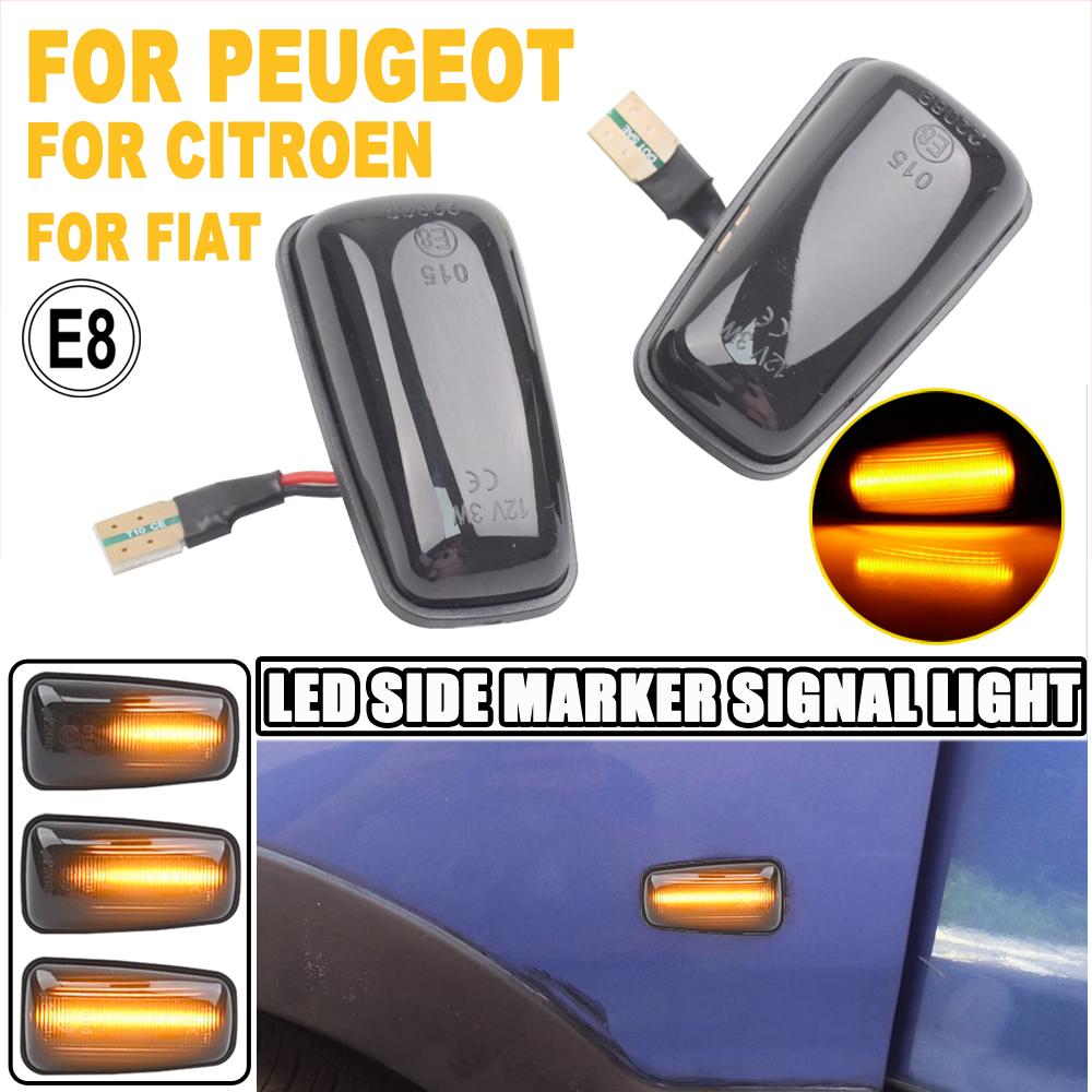 Dynamic LED Turn Signal Side Marker Light For Peugeot 306 106 406 806 Expert Partner For Citroen Berlingo Jumpy Saxo Xantia XM Dome Lights 6