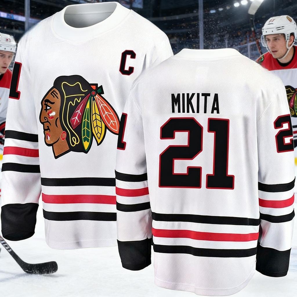 2026 Chicago Miglior Vendita Abbigliamento Sportivo Hockey su Ghiaccio Uomo Edizione Speciale 'Breakthrough' Bianca Manica Lunga Traspirante Asciugatura Rapida Maglia Bambini