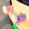Electric Wagging Tail for Car USB Rechargeable Fox Tail Decoration with Remote Control