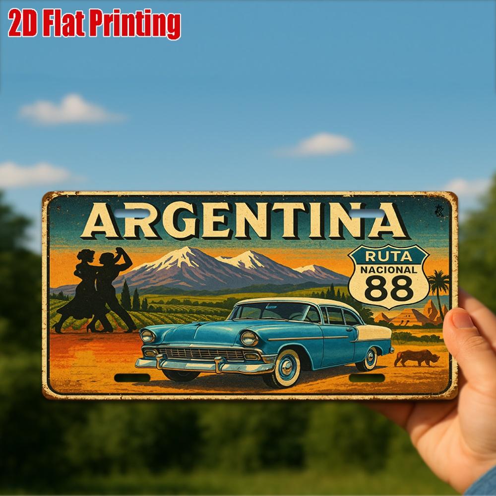 

D Flat Printing pc Vintage Metal Sign for Decorative Purposes Only Outdoor Plaque Wall Decor (cm xcm) Argentine 15x30cm(5.9x7.8inch)