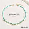 Simple Bohemian Style Water Drop Beaded Choker Clavicle Necklace for Women, Suitable for Daily Wear