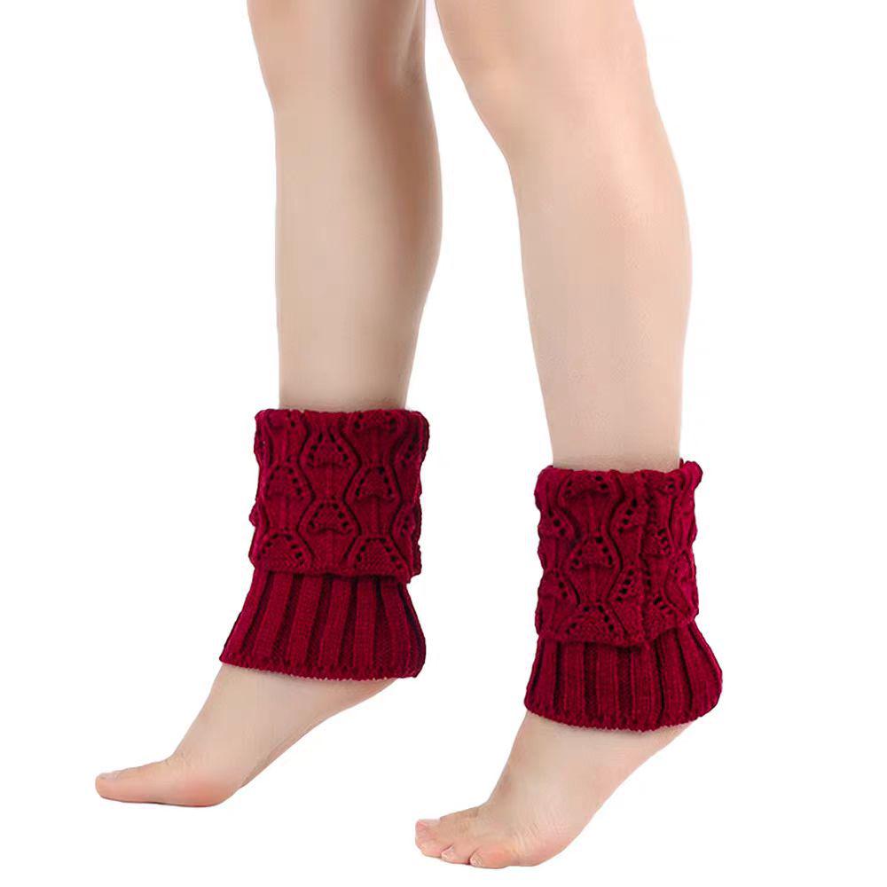 Women's Wool Knit Boot and Leg Warmers with Buttons