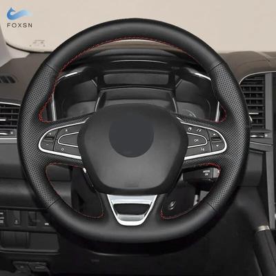 Hand Braid Car Steering Wheel Cover For Renault Megane 4 Kadjar Koleos Talisman Scenic 2016 2017 Perforated Microfiber Leather