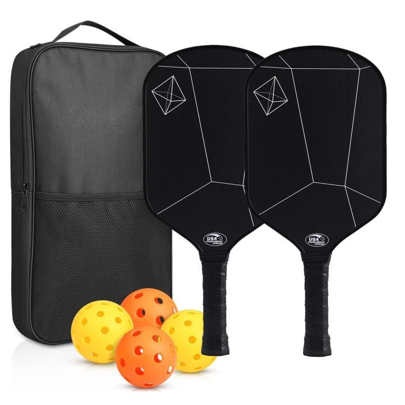 Toray T700 Carbon Fiber Pickleball Paddle Set Competition Grade Rough Grip Professional Sports