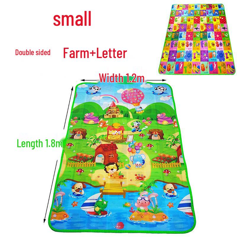 Double-Sided Baby Crawling Mat: Foldable, Waterproof, Moisture-Proof EVA Foam Play Mat for Kids