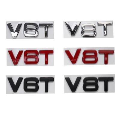 Car Body Emblem Sticker Auto Rear Trunk Badge Decal for Hot V6T V8T Letter S6 S7 S8 A3 A4 A5 A6 A8 Q2 Q5 Q7 Q8 RS3 RS4 RS7 SQ7