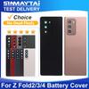 Z Fold2 Fold3 Fold4 5G For Samsung Glass Battery Cover Rear Door Housing Panel Camera Lens Parts For Z Fold 2 3 4 Cover