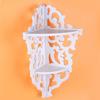 Wall Corner Shelf, 2-Tier White Carved Corner Shelf Corner Display Stand Hanging Corner Shelf for Living Room, Bedroom, Study Room, Home