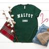 Malfoy1980 Tshirt Magic Movie Inspired Wizard World Shirt Vintage Magic Wizard School Tees Women Draco Malfoy Shirts