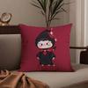 Cute Q Halloween Ouniu Pillow Case Anti-dustmite Pillowcase Invisible zipper silky short plush Sofa cushion cover