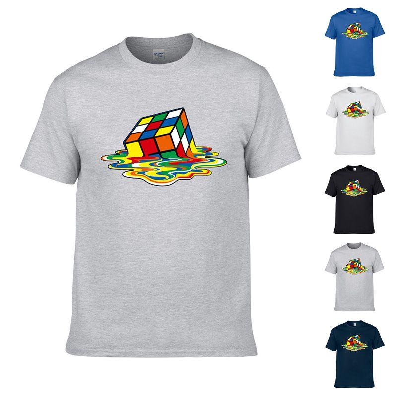 Cube Melting Rubix Sheldon Inspired By The Big Bang Theory Mens Tshirt Tops Tee