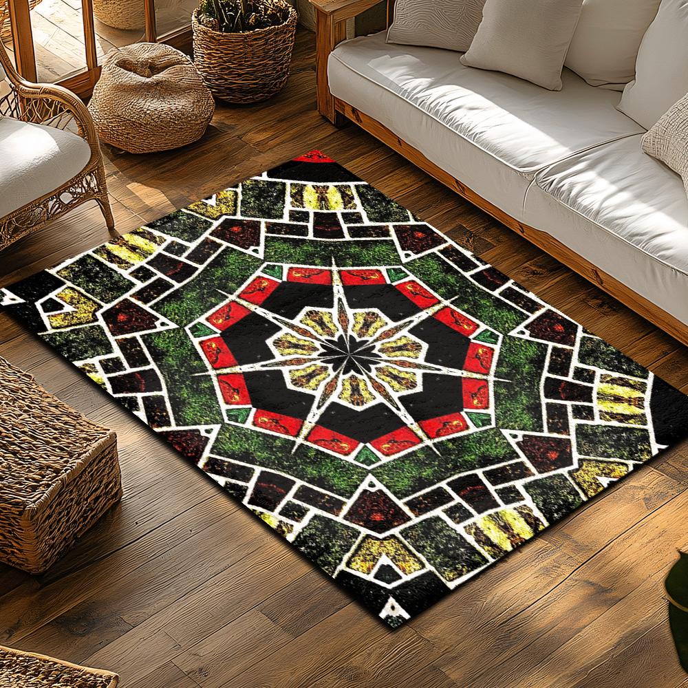 Unique Persian Rug Carpet Home Decor Area Rug Living Room Floor Mat Modern Patterned Accent Rug Non Slip Washable Floor Covering