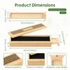 2Pcs Bamboo Incense Holder Burner Coffin Incense Holder with Storage for Stick for Yoga Room/Bedroom/Study Room/Office