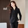 Women's Slim-Fit Ruffle Suit Set for Professional Spring Wear