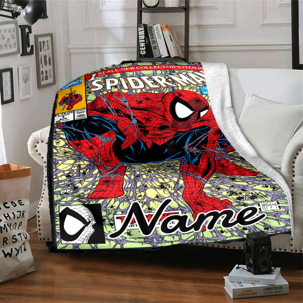 Custom Name Avengers: Infinity War flannel Blanket for Super Soft Cute Comfort Blanket for Travel Bedding Couch Sofa Blanket