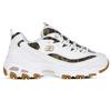 Skechers DLites Quick Leopard Ecopelle Mid-Top Dad Sneakers Sneakers da donna Bianco 13158-WHLD