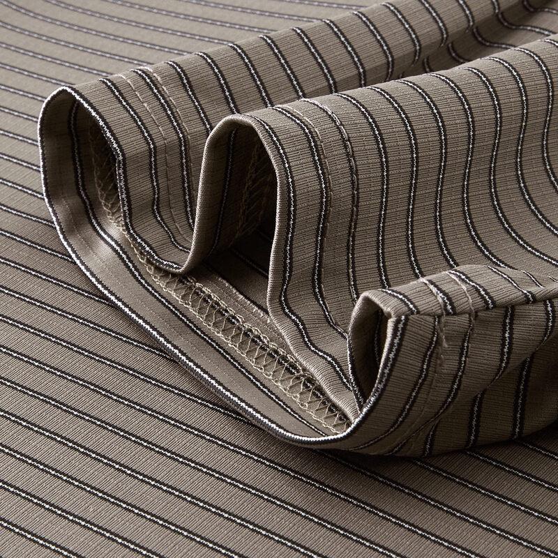 FIRS Men's Breathable Striped Business Casual Polo Shirt