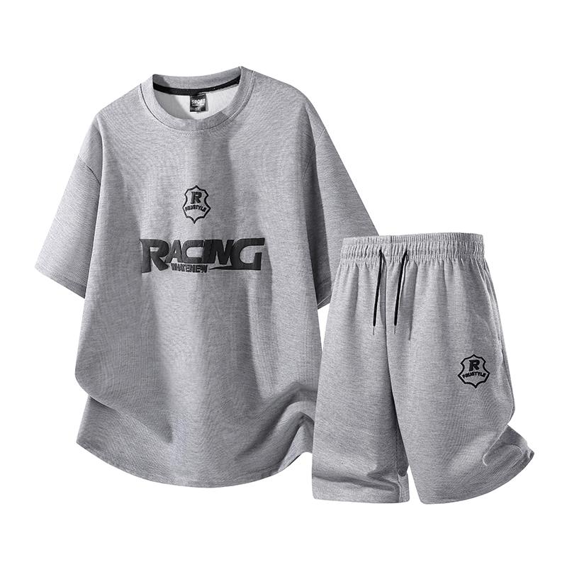 Men's Short Sleeved Set Versatile Casual Sports Two-piece Set