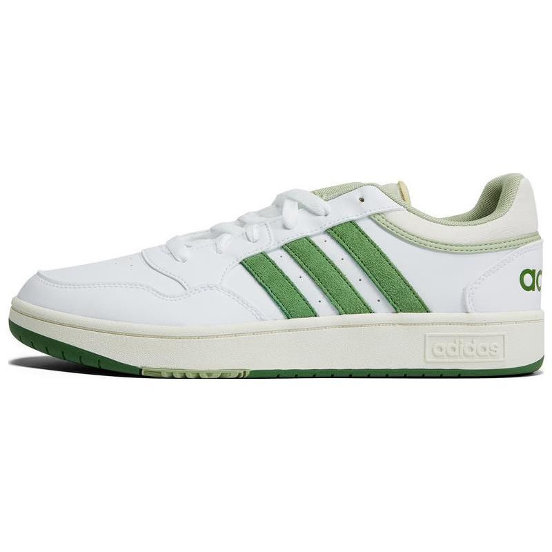 Adidas Neo Hoops 3.0 Leather Comfortable Non-Slip Durable Low-Top Skate Shoes Unisex Sneakers White Green GX9773