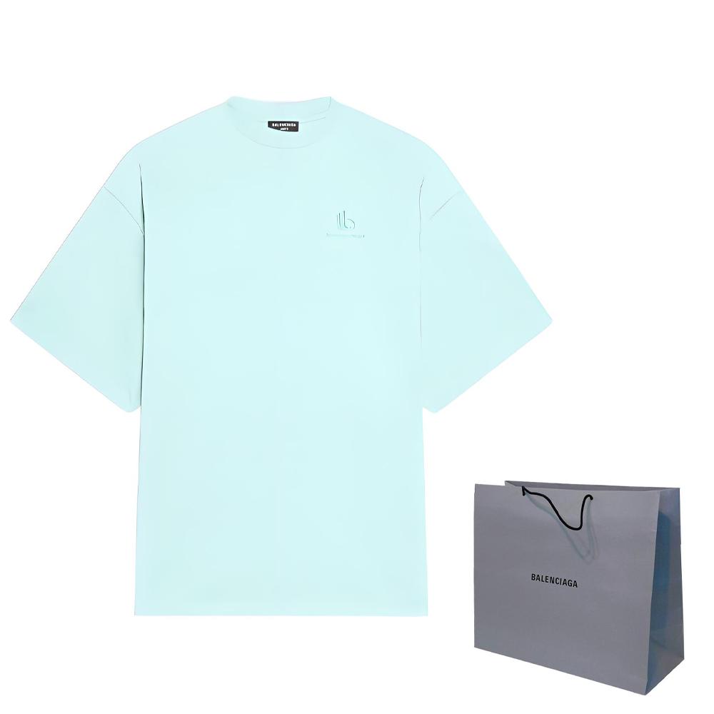 Balenciaga T-shirt Uomo SS22 Verde Menta 681314TLVN10306