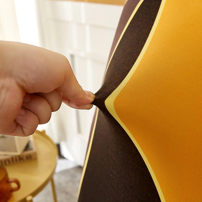 Washable Big Elastic Kitchen Chair Covers 1 Pieces Printed Chair Cover Stretch Seat Slipcovers For Dining Room Wedding