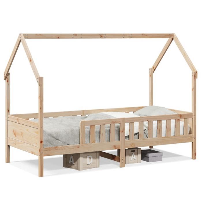 VidaXL Children's Bed Frames House Shape 80x200cm Solid Pine Wood, House-Shaped Bed Frame, Bed Frame for 850704