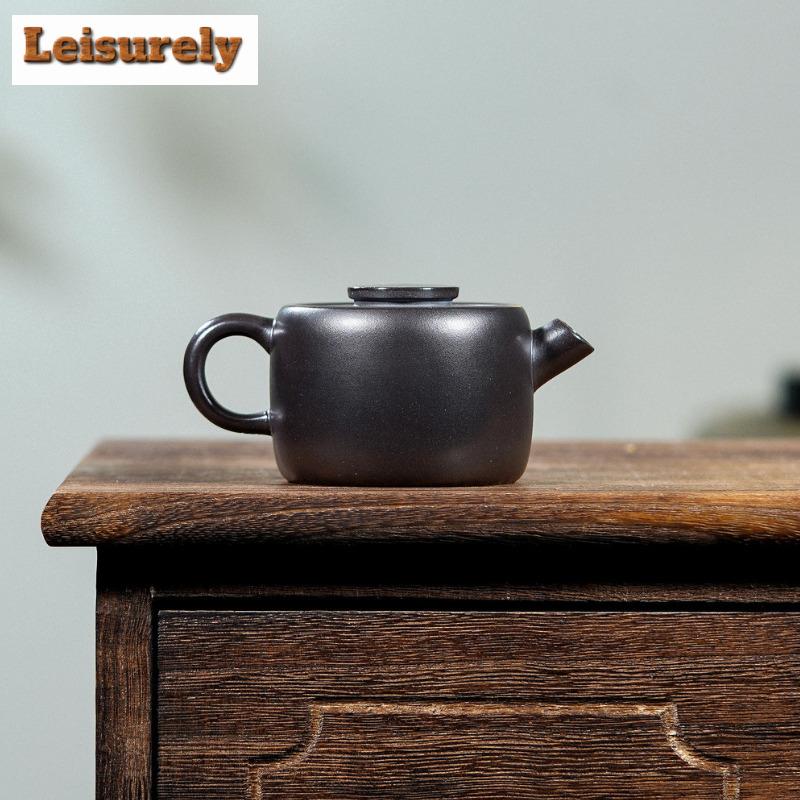 175ml Vintage Yixing Purple Clay Teapots Handmade Pot Raw Ore Stone Yellow Mud Kettle With Strainer Chinese Zisha Tea Set Craft