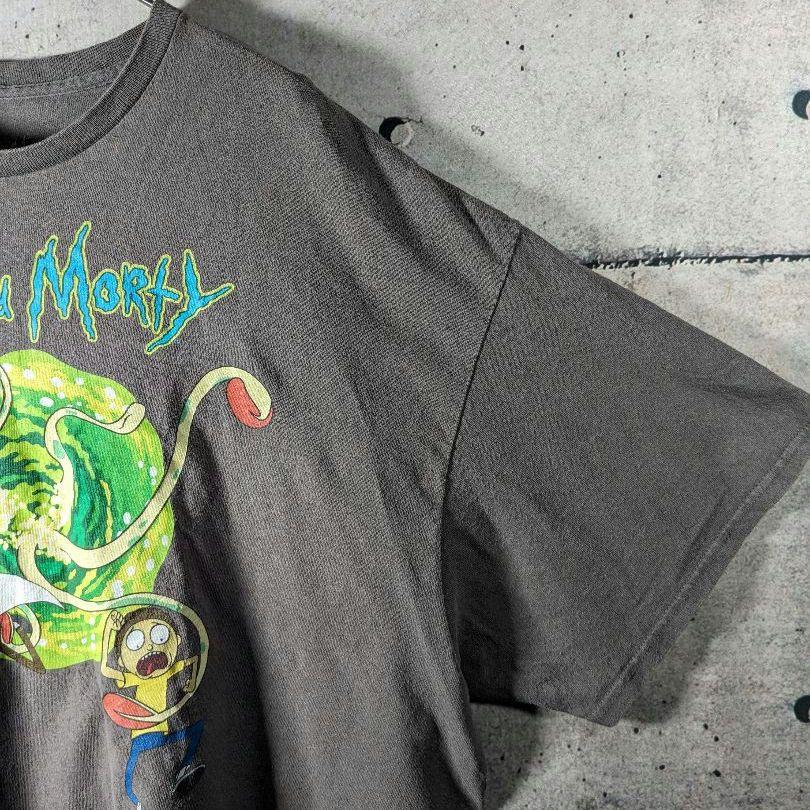 [USED] Vintage American comic book anime T-shirt, monster print, vintage grey