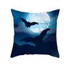 Home Decor Halloween Cushion Cover Skull Cat Scary Pumpkin Bat Castle Print Square Pillowcase Party 45X45Cm Funda De Almohada